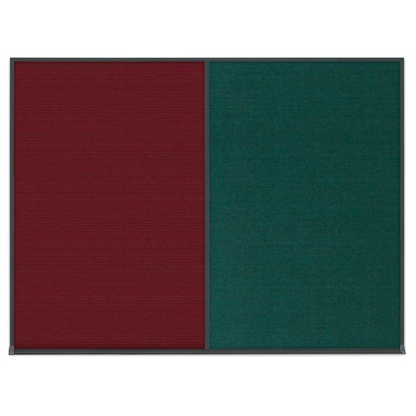 United Visual Products Triple Door Radius Plus Corkboard, 96" x UV8006PLUS-SATIN-AMETHY - main